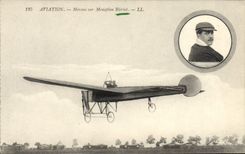 CPA Avion Aviation Morane sur son monoplan Bleriot 