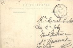 CPA Avion Aviation Aeroplane Farman au camp de Chalons Lancement de l'helice