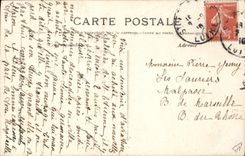 CPA Avion Aviation Comte de Lambert sur Wright a Reims 25 aout 1909