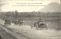 VINTAGE POSTCARD Automobile VINTAGE POSTCARD Automobile Cut Gordon Bennett July 5th, 1905 Circuit of Auvergne Puy de Dome and the road