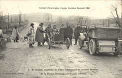VINTAGE POSTCARD Automobile VINTAGE POSTCARD Automobile Cut Gordon Bennett July 5th, 1905 Circuit of Auvergne Desson captain of road