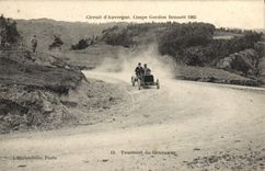 VINTAGE POSTCARD Automobile VINTAGE POSTCARD Automobile Cut Gordon Bennett July 5th, 1905 Revolving Circuit of Auvergne of the gendarme