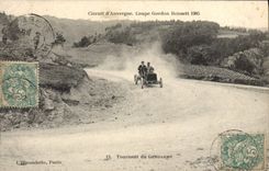 CPA Automobile CPA Automobile Coupe Gordon Bennett 5 juillet 1905 Circuit d'Auvergne Tournant du gendarme