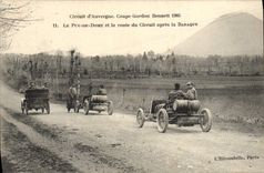 CPA Automobile CPA Automobile Coupe Gordon Bennett 5 juillet 1905 Circuit d'Auvergne Le Puy de Dome et la route 