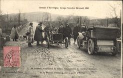 VINTAGE POSTCARD Automobile VINTAGE POSTCARD Automobile Cut Gordon Bennett July 5th, 1905 Circuit of Auvergne Dessan captain Darracq House