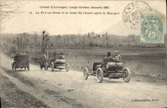 CPA Automobile CPA Automobile Coupe Gordon Bennett 5 juillet 1905 Circuit d'Auvergne Le Puy d eDome et la route 