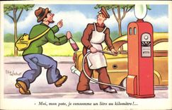 CPA Automobile Elie Lechat Moi mon pote 