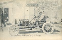 VINTAGE POSTCARD Automobile Wagner on its 85 Darracq horses