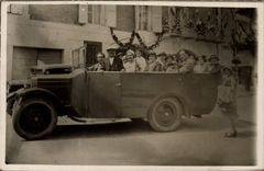CARTE PHOTO Automobile Autobus 