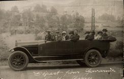 Real photo Automobile Bus Departure for Gavarnie