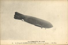 CPA Aviation Dirigeable Zeppelin La conquete de l'air le dirigeable Clement Bayard Manoeuvre de plongee