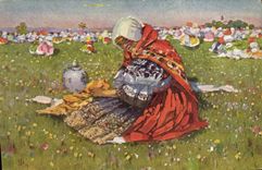 VINTAGE POSTCARD Illustrator Joza Uprka Z Pouti U Sv Antonicka