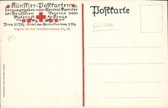 VINTAGE POSTCARD Swiss Illustrator In Feierlicher Stunde Red Cross