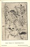 VINTAGE POSTCARD Japanese Japan Hokusai Mangwa Aquatic British Museum Sports