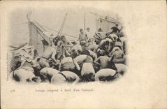 CPA Bateau Guerre Lavage corporel a bord d'un cuirasse 