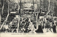 VINTAGE POSTCARD Bateau War Catastrophe of Iena places of weapons Religious ceremony