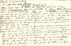 Ilustrador de Gervese de la POSTAL de la VENDIMIA nuestro mecánico de los marineros