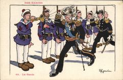 CPA Illustrateur Gervese Nos marins La garde Militaria 