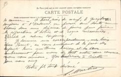 Ilustrador de Gervese de la POSTAL de la VENDIMIA nuestro peluquero del salón de la peluquería de los marineros