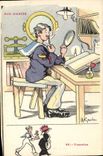 CPA Illustrateur Gervese Nos marins Fourrier 