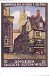 VINTAGE POSTCARD Train Railroad of Paris has Orleans Road racing sets Angers