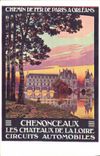 CPA Train Chemin de fer de Paris a Orleans Circuits automobiles Chenonceaux