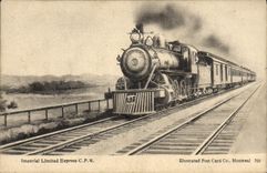 VINTAGE POSTCARD Imperial Train Limited Express train