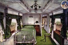 VINTAGE POSTCARD Train His Majesty' S sleeping compartment