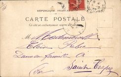 VINTAGE POSTCARD Train Camel Tunisia Hugo d' Alesie