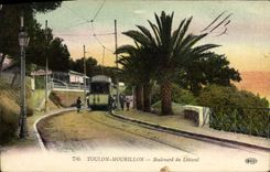 CPA Tramway Train Toulon Mourillon Boulevard du littoral