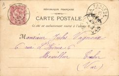 VINTAGE POSTCARD Tramway Toulon Train Places sadit Carnot sadi Carnot