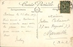 CPA Tramway Train Bordeaux le grand theatre