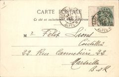 CPA Tramway Train Nice Avenue de la gare