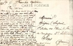 VINTAGE POSTCARD Tram Train Toulon Boulevard of Strasbourg