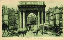 CPA Tramway Train Bordeaux Porte de Bourgogne 