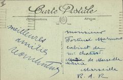 VINTAGE POSTCARD Tram Bordeaux Train Train station of the South