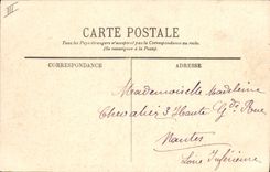 VINTAGE POSTCARD Tram Rouen Train the quay of Paris