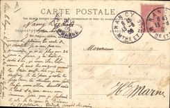 CPA Tramway Train Nancy Rue Saint Jean Point Central