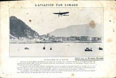 VINTAGE POSTCARD Aviation Plane Crossed of the English Channel