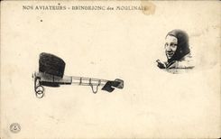 VINTAGE POSTCARD Aviation Brindejonc Plane of Crushed