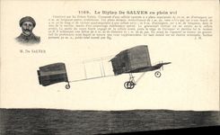 CPA Aviation Avion Biplan de Salver en plein vol