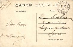 VINTAGE POSTCARD Aviation Plane latham goes up on Antoinette airplane