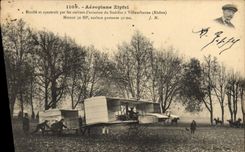VINTAGE POSTCARD Aviation Plane Airplane Zipfel Villerubanne