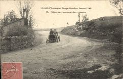 CPA Automobile Circuit d'Auvergne coupe gordon Bennett 1905 Nebouzat tournant des 4 routes 