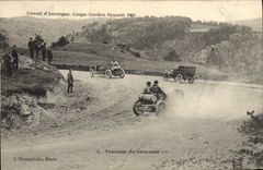 CPA Automobile Circuit d'Auvergne coupe gordon Bennett 1905 Tournant du gendarme 
