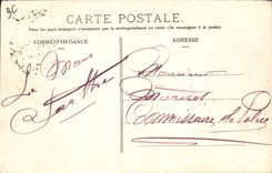 VINTAGE POSTCARD Automobile Circuit of Auvergne cuts Gordon Bennett 1905 Tournant of the gendarme