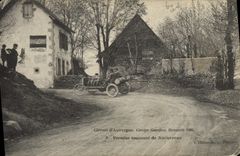 VINTAGE POSTCARD Automobile Circuit of Auvergne cuts Gordon Bennett 1905 First turning of Rochefort