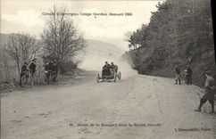 VINTAGE POSTCARD Automobile Circuit of Auvergne cuts Gordon Bennett 1905 Route of the hut under the bored rock Velo Cycles