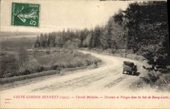 CPA Automobile Circuit d'Auvergne coupe gordon Bennett 1905 Circuit Michelin Descente et virages Bourg Lastic 