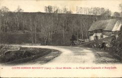 CPA Automobile Circuit d'Auvergne coupe gordon Bennett 1905 Circuit Michelin Le virage entre Laqueuille et Bourg Lastic
